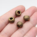 Patterned Large Hole Spacer Beads in Two Antique Finishes view 4