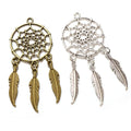 Dreamcatcher Feather Pendants in Bronze and Silver view 5