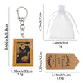 Framed Black Cat Acrylic Keychain With Lobster Clasp, Two Options view 2