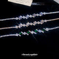 Oval Crystal Clasp Bracelets Green Clear Accents 2 Styles view 4