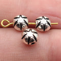 6.9x6.5x5mm 0.71g Antique Silver Zinc Alloy Starburst Pattern Loose Metal Beads for Bracelet Necklace DIY