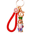 Cicada and Bamboo Keychains in Gold and Silver with Fortune and Clasp Free Loops view 5