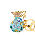 Jeweled Fortune Bag Keychains with Cord Fortune and Loose Loop Options view 5