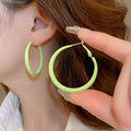 Colorful Resin Hoop And Drop Earrings In Twenty Four Styles view 5