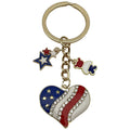 Heart Charm Keychains Featuring Blue Chain Across 22 Pictured Variations view 12