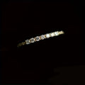 Minimalist CZ Half Eternity Band Ring Gold White Gold 6-10 view 2