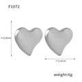 Heart Stud And Hoop Earrings Gold Steel Two-Tone Metal Styles view 9