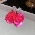 Translucent Sequin Drop Earrings in Four Colors Statement Jewelry view 6