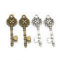 Ornate Skeleton Key Charms in Two Antique Finishes view 5