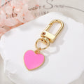 Gold Tone Enamel Heart Clip Keychains in Six Colors view 8