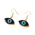 Gold Tone Colorful Resin Realistic Eyeball Hook Earrings view 5