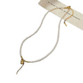 White Pearl Necklace Gold Gourd Pendant Bead Cluster Drop view 5