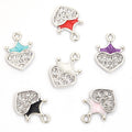 Crystal Crown and Heart Charm Collection for Jewelry Making view 3