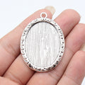 Oval Beaded Edge Cabochon Pendant Setting Jewelry Making Component view 4