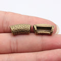 Mixed Finish Metal Hammered Curved Tube Beads For Jewelry Making view 6