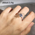 Heart-Shaped Clear Solitaire Pave Ring In Polished Silver Tone view 5