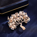 Money Tree Crystal Metal Brooch Pin for Jackets and Lapels view 3