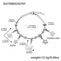 Stainless Steel Charm Bracelets Heart Infinity Star Handbag Motifs view 10