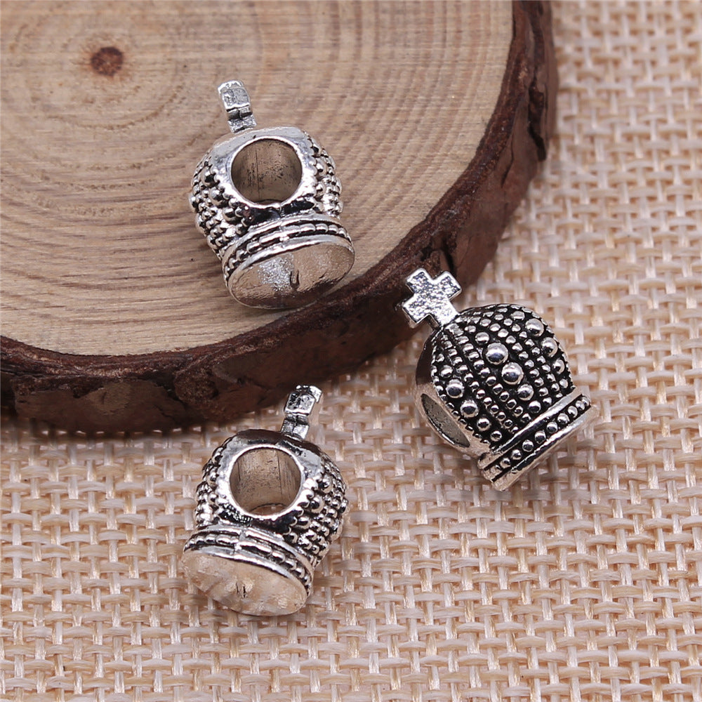 16x10mm 3.7g Multicolor Zinc Alloy Crown Large Hole Beads for Bracelet Necklace DIY Jewelry Making