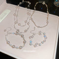 Pearl Rhinestone Spacer And Double Strand Bracelet view 2