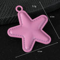 Enamel Star Charm Pendant with Stitched Edge Seven Colors view 4