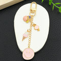 Pink Ice Cream Lemonade and Smiley Metal Clasp Keychain view 4