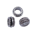 Braided Rim Silver Tone Large Hole Spacer Beads For Jewelry Making view 4