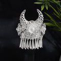 Twenty-Five Miao Silver Hat Floral Tassel Refrigerator Magnets view 6