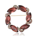 Oval Crystal Wreath Brooch in Purple and Blue for Jackets and Scarves view 5