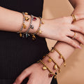 Bell Flower Marine and Heart Charm Bracelet Collection in Three Finishes view 3