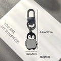 Enamel Penguin Keychain Charms Black Lobster Clasp 2 Styles view 6