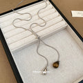 Mixed Stone Teardrop Adjustable Pendant Necklace Jewelry Design view 4