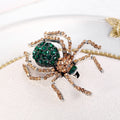 Gold Tone Silver Tone Spider Crystal Metal Brooch Pin view 4