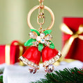Classic Red Christmas Bell Keychains with Loop Pom and Loop Only Options view 4
