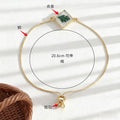 Gold Geometric Green Leaf Resin Adjustable Bracelets 10 Styles view 4