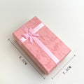 Blue Pink Bow Ribbon Rectangular Jewelry Packaging Boxes view 3