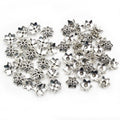 Silver Tone Flower Shaped Metal Bead Caps in Two Designs view 5