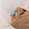 Orange Blue Oval Size 7