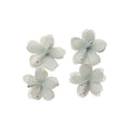 Clustered Pastel Flower Stud Earrings in Pink White and Blue view 5