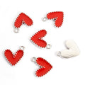 Colorful Enamel Heart Jewelry Components For DIY Earrings And Bracelets Charms view 3