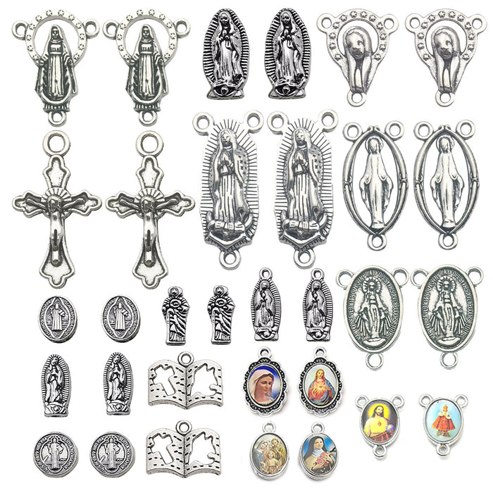 Antique Silver Cross Metal Charms with 17 Listed Options