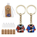 Enamel Graduation Gown Diploma Keychain Red or Blue view 1