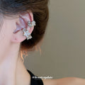 Silver Star Moon And Heart Single Ear Cuff With Decorative Details view 1