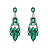 Green Floral Teardrop