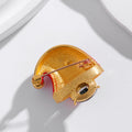 Snowflake Crystal Enamel Metal Brooch Pin 3.2 cm for Jackets and Lapels view 3