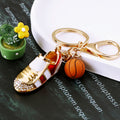 Jeweled Basketball Shoe Keychains in Three Colors with Braided and Plain Loops view 8