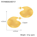 Geometric Heart Star Flower Triangle Disc Stud Earrings Pair view 11