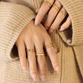 Multi Band Cross Wrap Open Rings Gold And Steel Tone Styles view 4