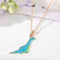 Gold and Silver Tone Christmas Dinosaur Pendant Necklaces view 4