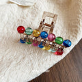 Multicolor Acrylic Bubble Bead Star Hair Claw Clip view 3